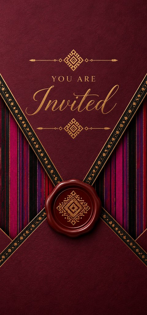 Deep wine invite — Lovisa & Tangeni